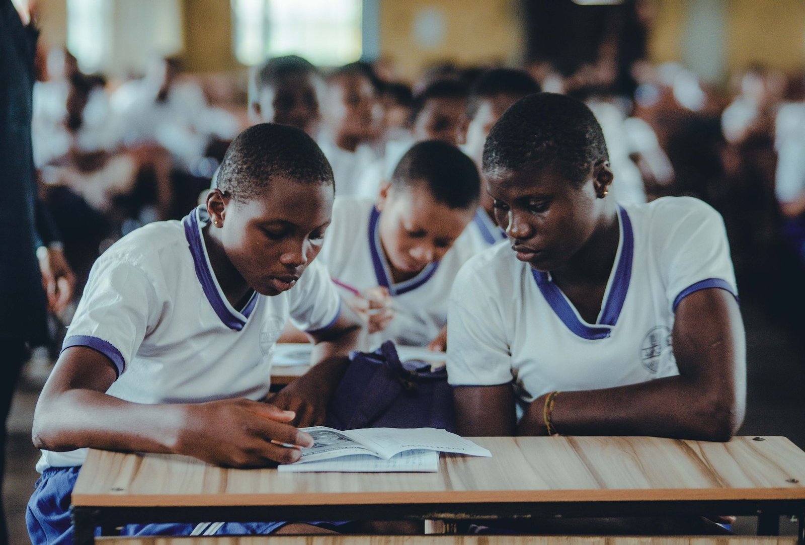 african students focused on classroom studies